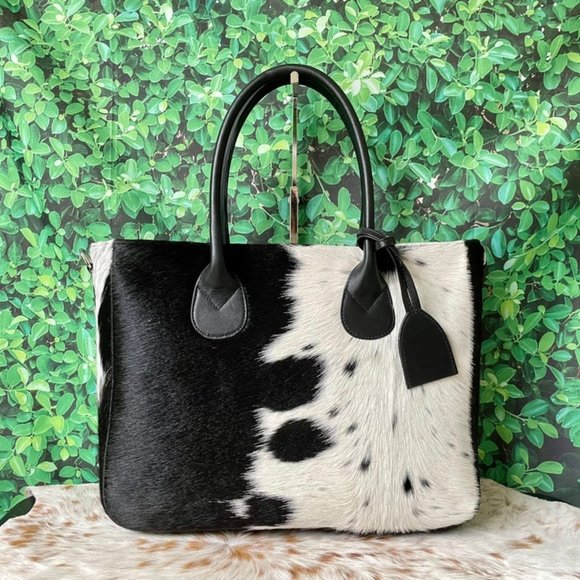 Cowhide Leather Handbag Tote Bag Purse Shoulder